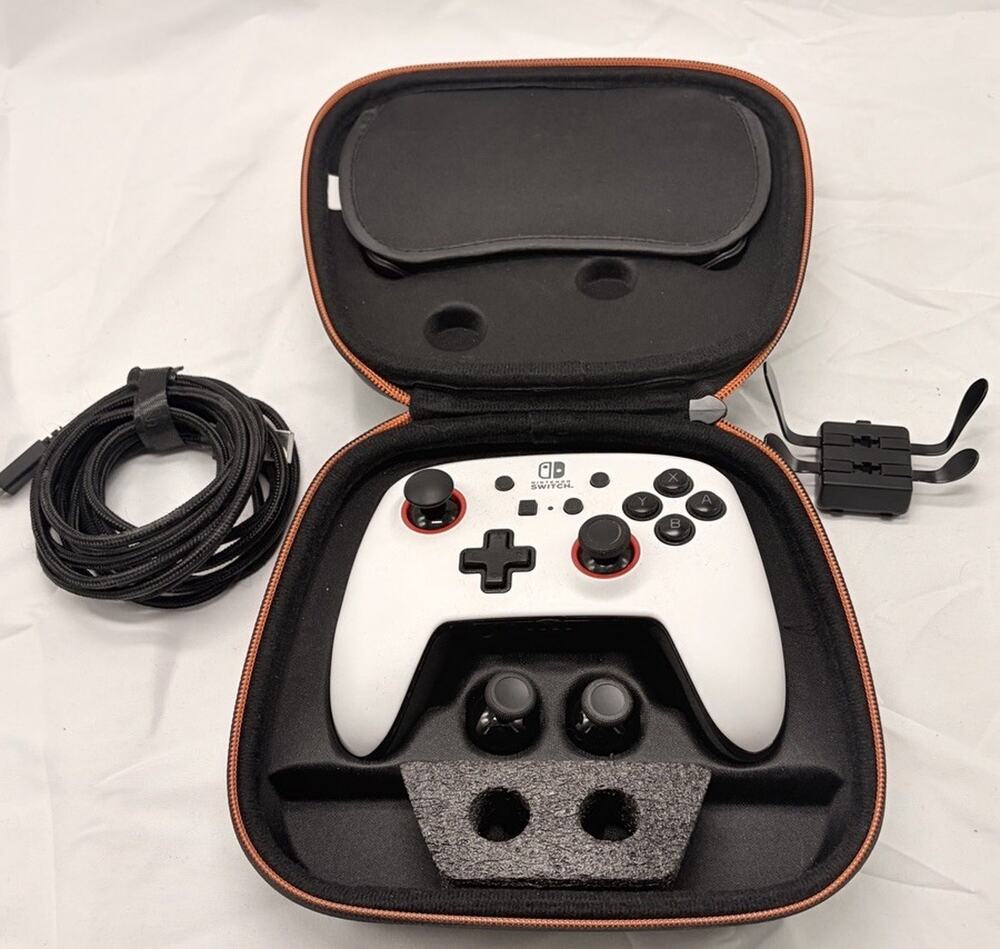 Power A Fusion Pro Wireless Controller for Nintendo Switch - White Black Tested